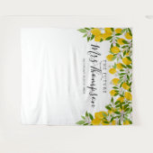 フューチャー ミセス レモン ブライダル シャワー フォト バックドロップ タペストリー (正面(横))