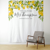 フューチャー ミセス レモン ブライダル シャワー フォト バックドロップ タペストリー (インサイチュ)