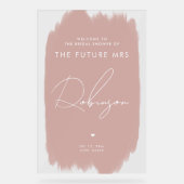 フューチャーMRSブライダルシャワーウェルカムダスティー赤面 アクリルサイン (正面)