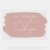 フューチャーMRSブライダルシャワー歓迎絵を描ダスティバラ アクリルサイン (正面)