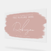 フューチャーMRSブライダルシャワー歓迎絵を描ダスティバラ アクリルサイン (傾斜)