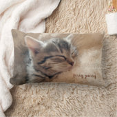 フューリーピュリー子猫ファインアート枕 ランバークッション (ブランケット)