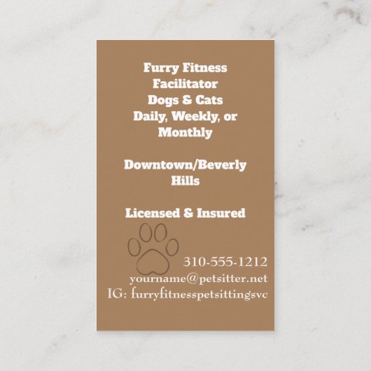 フューリーフィットネスファシリテーターロサンゼルスQRコード 名刺 (裏面)