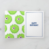 フューリーモンスターブルー誕生日 カード (内部)