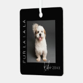 フューリーラララ | ペットフォトクリスマスツリー メタルオーナメント (正面左)