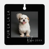 フューリーラララ | ペットフォトクリスマスツリー メタルオーナメント (裏面)