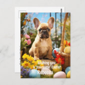 フューリー・フレンズでカスタマイズ可能なイースターの喜び ポストカード (正面/裏面)