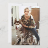 フューリー&ブライトクラシックドッグフォトクリスマス シーズンカード (正面)