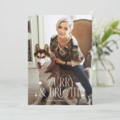 フューリー&ブライトクラシックドッグフォトクリスマス シーズンカード (スタンド正面)