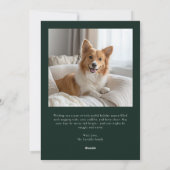 フューリー&ブライトシンプルドッグクリスマス2フォトグリーン シーズンカード (裏面)