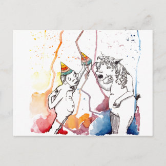 フュールイーインホーナーウントイーインホルンファン ポストカード