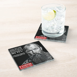 フヨドルドストエフスキー – 紅茶おもしろい引用文 ガラスコースター