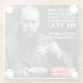 フヨドルドストエフスキー – 紅茶おもしろい引用文 ガラスコースター (裏面)