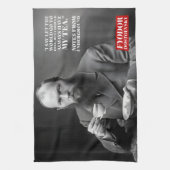 フヨドルドストエフスキー – 紅茶おもしろい引用文 キッチンタオル (縦)