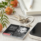 フヨドルドストエフスキー – 紅茶おもしろい引用文 キーホルダー (正面右)