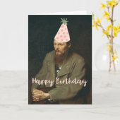 フヨドル・ドストエフスキーが言うハッピーバースデー! カード (黄色い花)