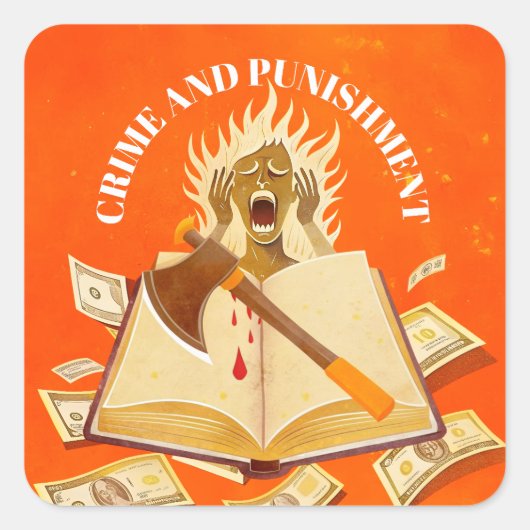 フヨドル・ドストエフスキー、引用文犯罪と処罰 スクエアシール (正面)