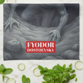 フヨードドストエフスキー引用文ロシアの作家 キッチンタオル (折り畳み)