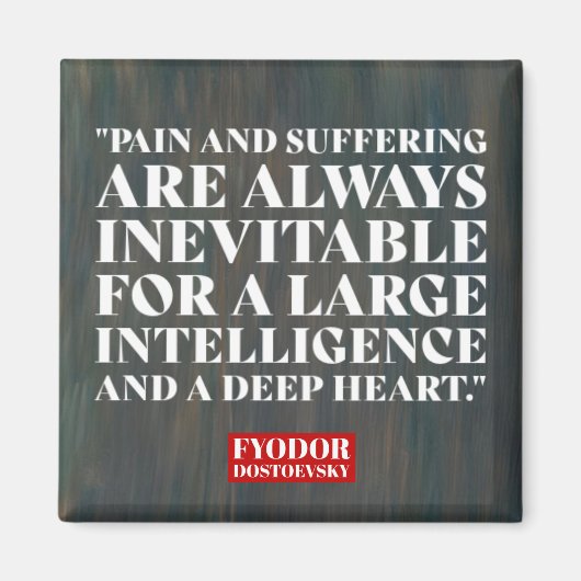 フヨードドストエフスキー引用文ロシアの作家 マグネット (正面)