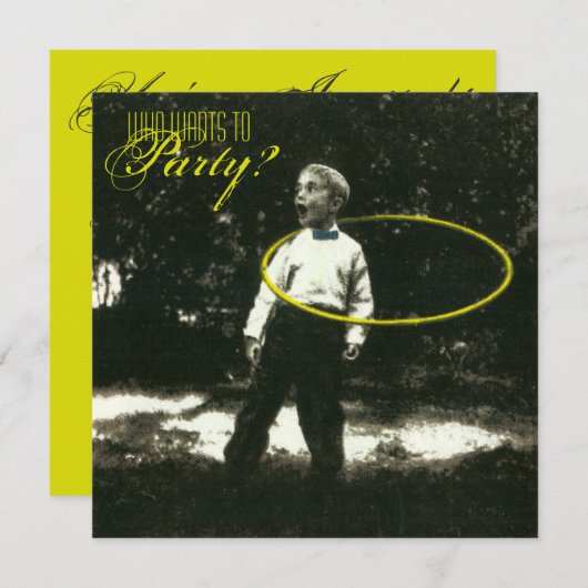 フラおけ屋のパーティの招待状 招待状 (正面/裏面)