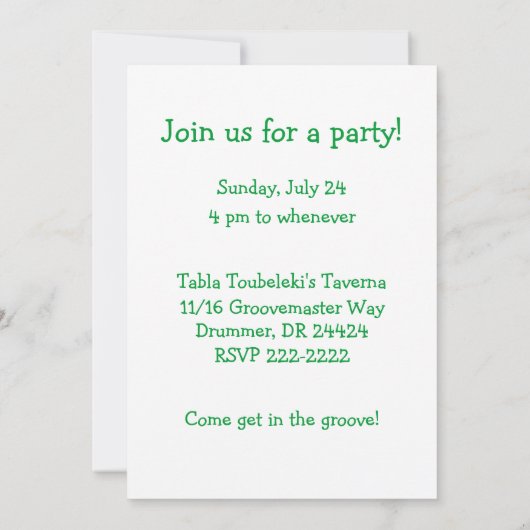 フラおもしろいピグルアウ(ハワイ式宴会)ハワイアンパーティの招待状 招待状 (裏面)