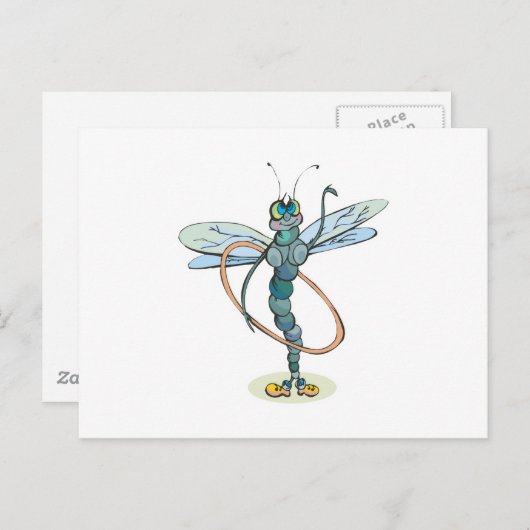 フラおもしろいフープトンボ ポストカード (正面/裏面)