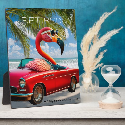 フラおもしろいミ退職したンゴのコンバーチブルオンビーチ フォトプラーク (側面)