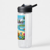 フラかわいらしダンサーオンザハワイアンアイランドアロハ ウォーターボトル (左面)