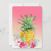 フラにハマろう！トロピカルサンセットパイナップルバースデー 招待状 (裏面)
