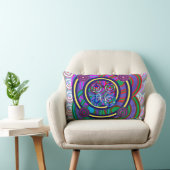 フラのたがの女の子のゲームの円形の円のデザイン ランバークッション (椅子)