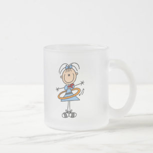フラのたがの棒の姿のTシャツおよびギフト フロストグラスマグカップ