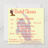 フラのアロハルアウ（ハワイ式宴会）のブライダルシャワー 招待状 (正面)