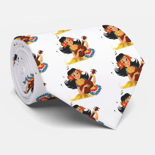 フラのフラ女の子 ネクタイ (ロール)