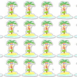 フラの手のひら（シート）輪郭のシール シール