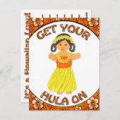 フラの招待状はがき ポストカード (正面/裏面)