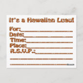 フラの招待状はがき ポストカード (裏面)