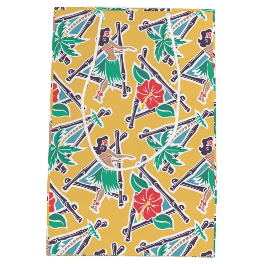 フラの蜂蜜-黄色-ギフトバッグ ミディアムペーパーバッグ (裏面)