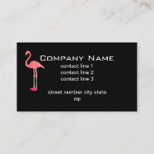 フラはっきりしたミンゴモダンピンクとブラック 名刺 (裏面)