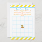 フラアフリカ系アメリカ人の男の子ベイビーシャワービンゴ 招待状 (正面)