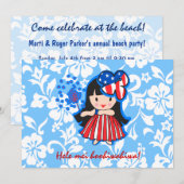 フラアメリカーナフラガール愛国的招待状 招待状 (正面/裏面)