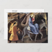 フラアンジェリコによるエジプトへの飛行 ポストカード (正面/裏面)