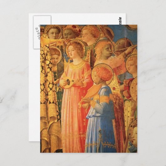 フラアンジェリコ – ヴァージンの戴冠式(詳細) ポストカード (正面/裏面)