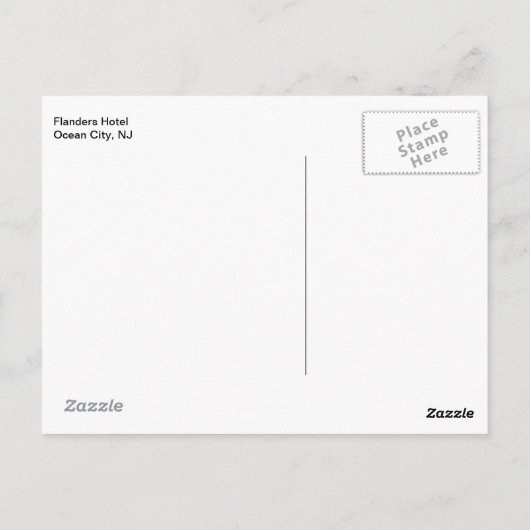 フラアンダズホテル海シティニュージャージーヴィンテージ ポストカード (裏面)