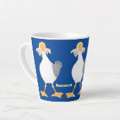 フライおもしろいトのフランスのカモメ カフェラテマグ (左アングル)