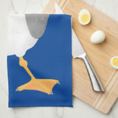 フライおもしろいトのフランスのカモメ キッチンタオル (四つ折り)