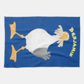 フライおもしろいトのフランスのカモメ キッチンタオル (横)