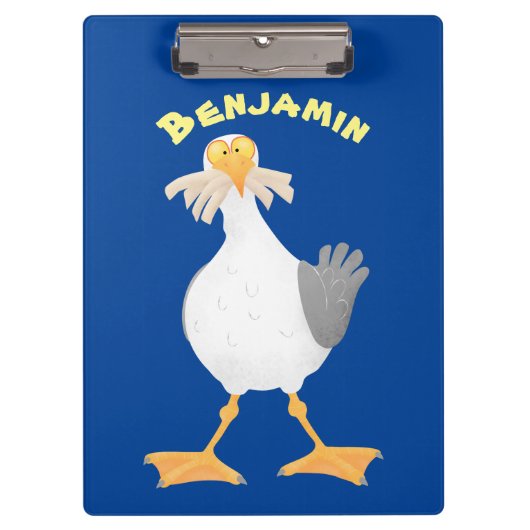 フライおもしろいトのフランスのカモメ クリップボード (正面)