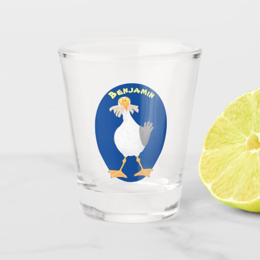 フライおもしろいトのフランスのカモメ ショットグラス (正面)
