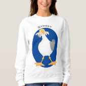 フライおもしろいトのフランスのカモメ スウェットシャツ (正面)