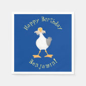 フライおもしろいトのフランスのカモメ スタンダードカクテルナプキン (正面)